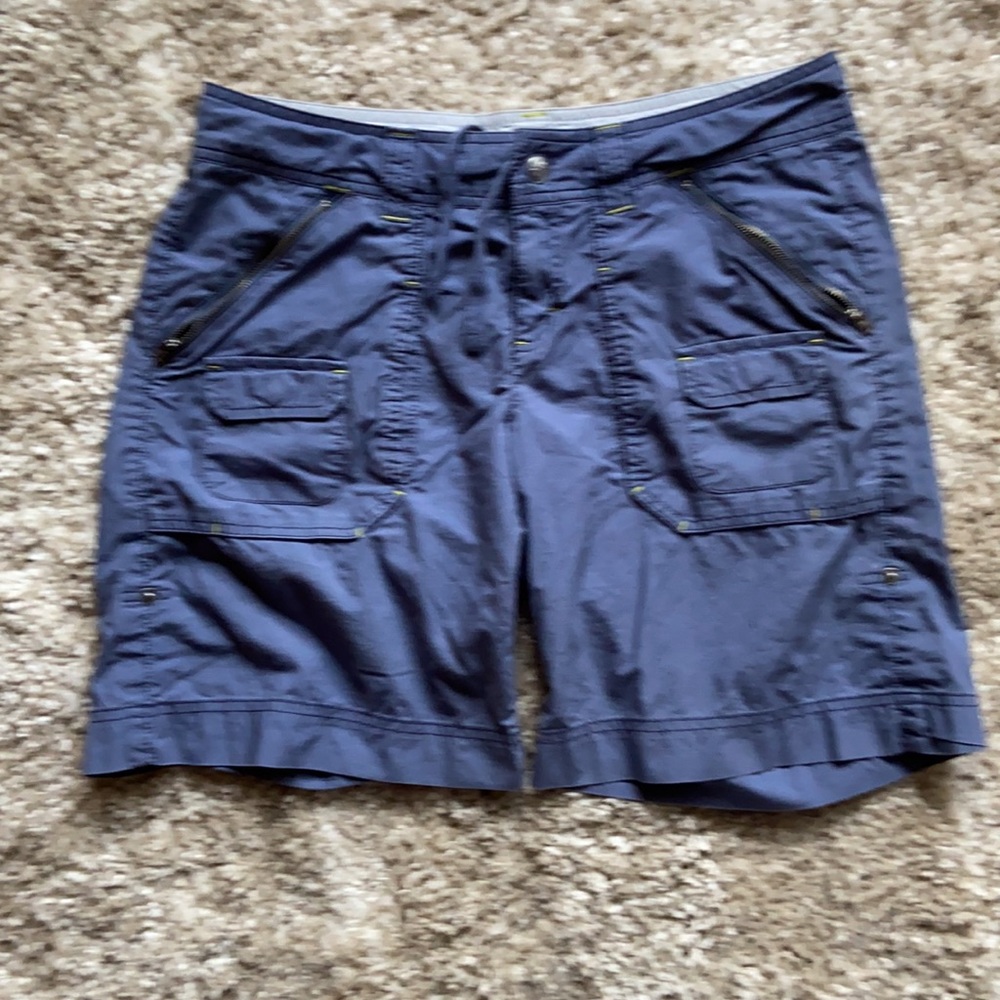 Athleta Navy Cargo Shorts with Zip Pockets